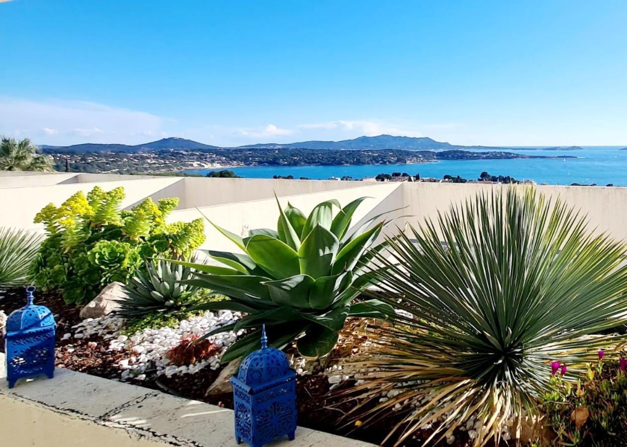 Vue Mer Panoramique - Grande Terrasse Et Piscine 邦多勒 外观 照片