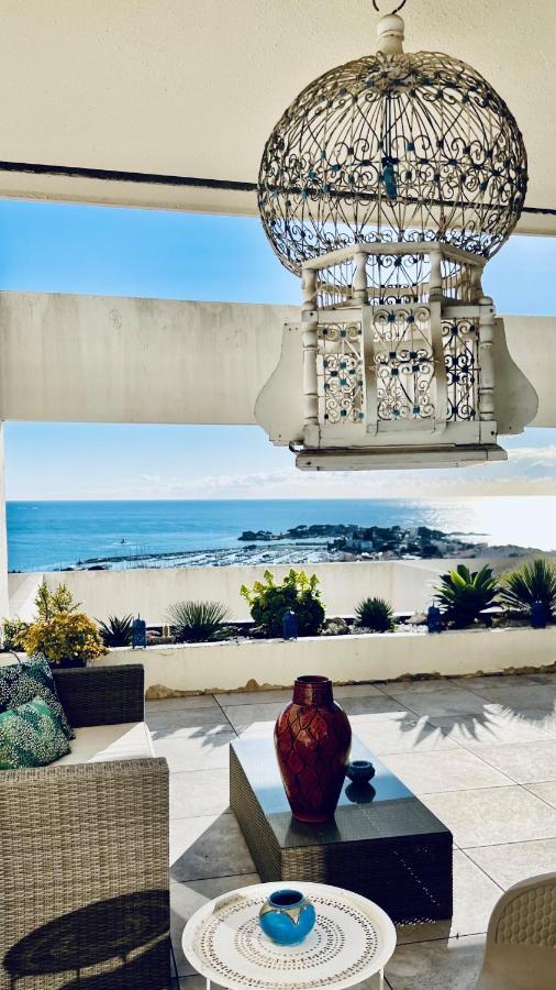 Vue Mer Panoramique - Grande Terrasse Et Piscine 邦多勒 外观 照片